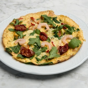 Frittata with shrimps